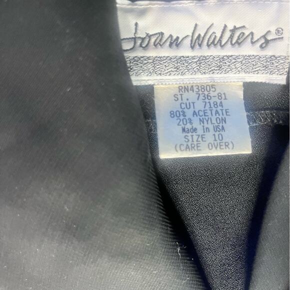 Vtg Sheer Sleeved Tuxedo Pant Jumpsuit 10 Menswear Whimsigoth Old Money Ladylike - Picture 5 of 5